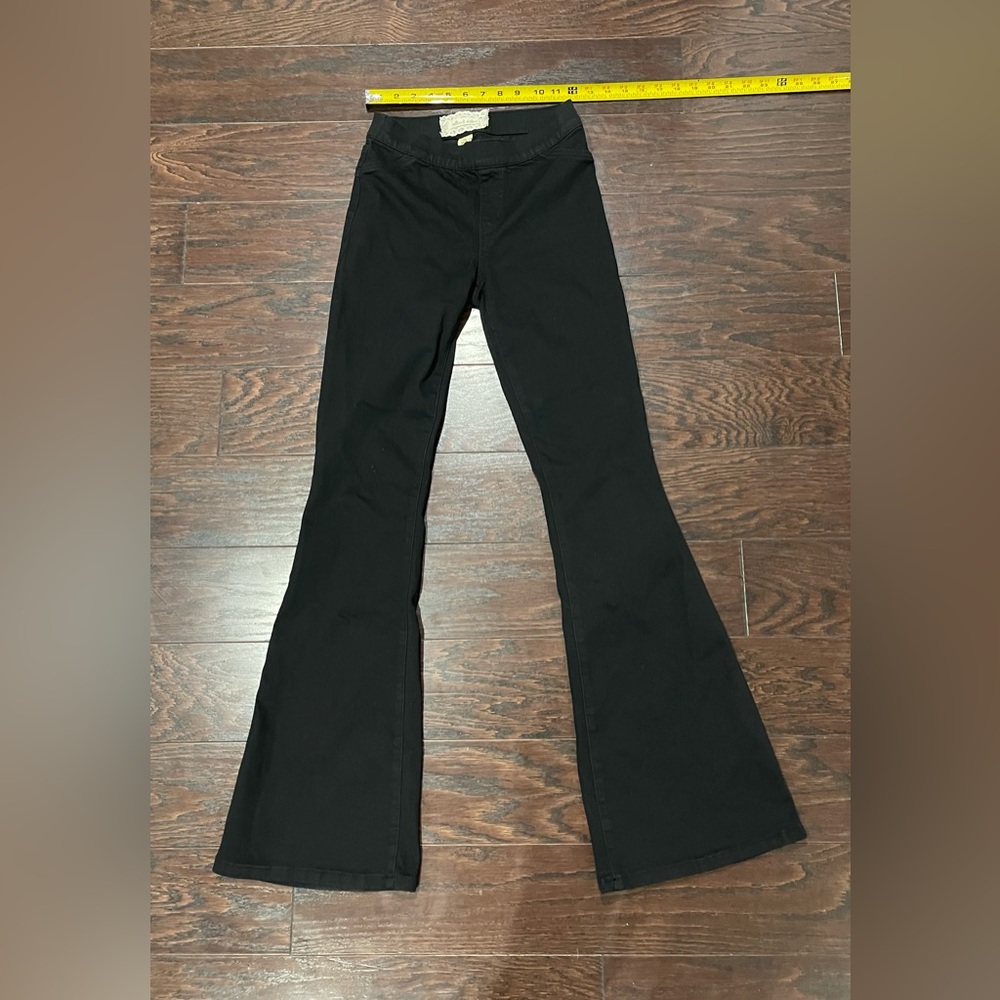Altar'd State Black Stretchy Denim Bell Bottom Flare Jeans Size X Small Y2K